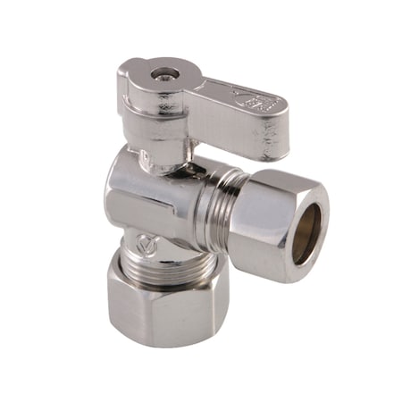 Kingston Brass KF5440SN 5/8-Inch OD Comp X 1/2-Inch OD Comp Angle Stop Valve, Brushed Nickel KF5440SN